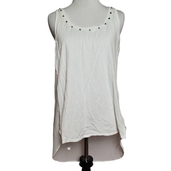 Express White Sheer Tank Top SZ Medium - Picture 1 of 3